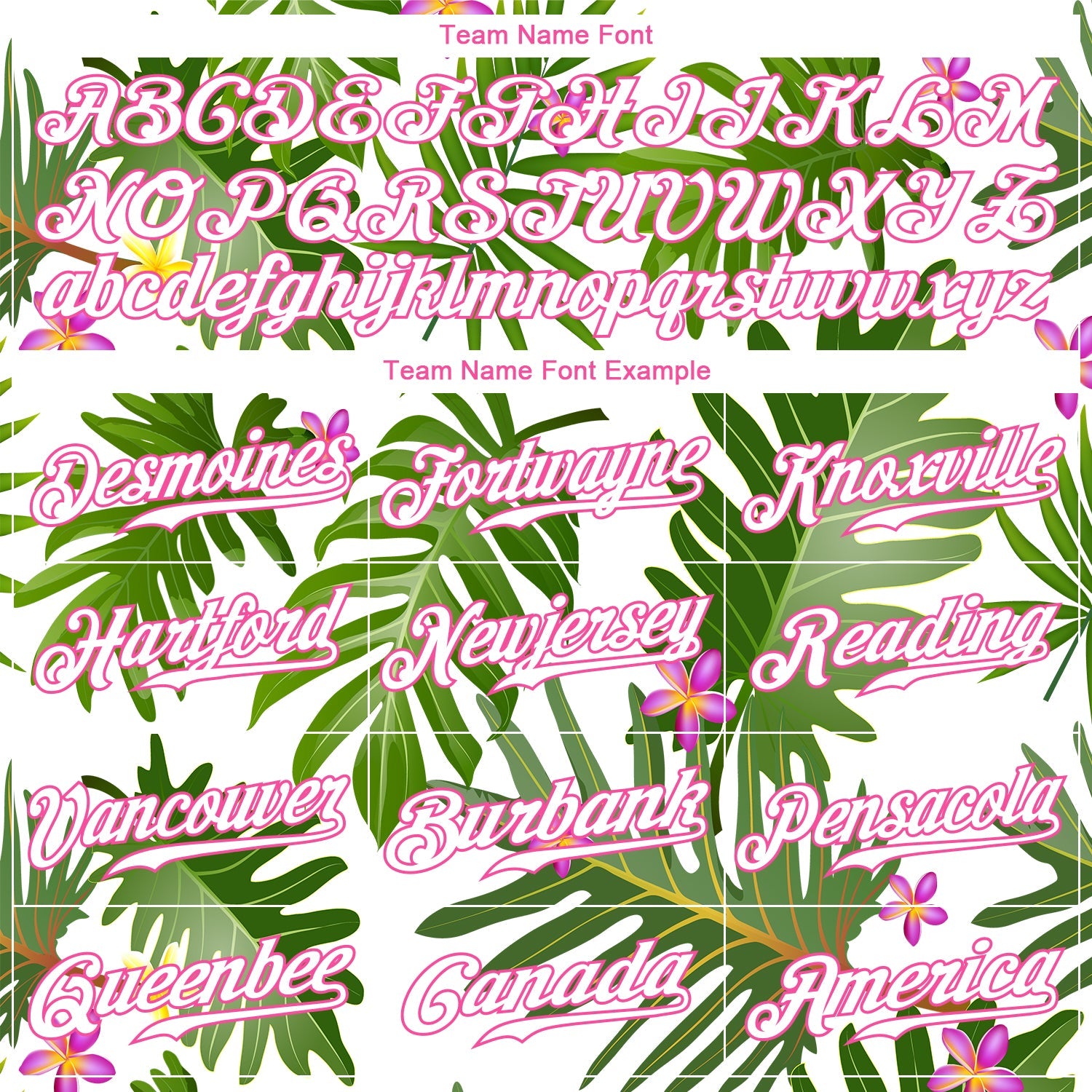 Custom White White-Pink 3D Pattern Design Tropical Palm Leaves Authentic Baseball Jersey