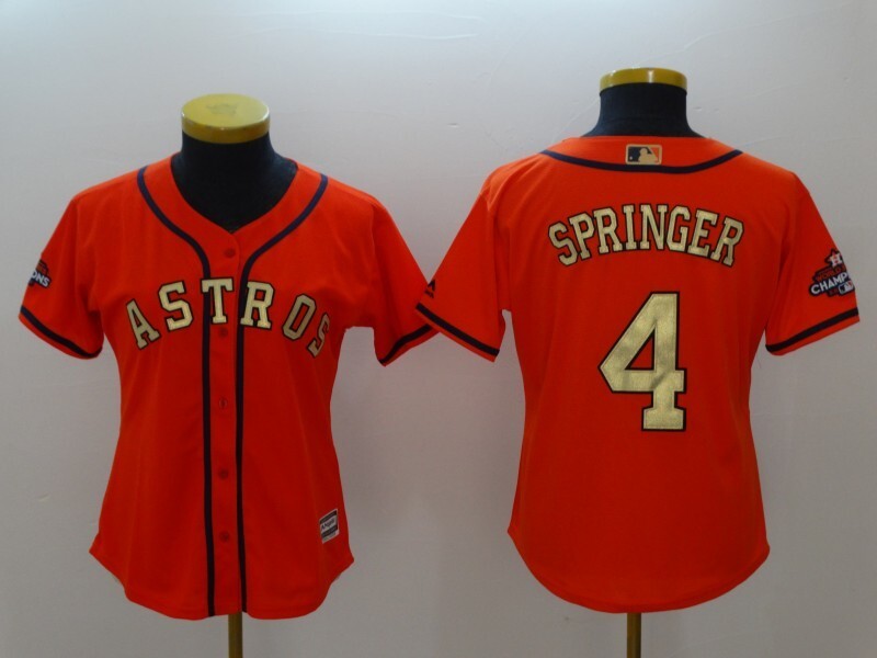 women Houston Astros #4 George Springer Style 1