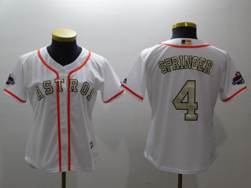 women Houston Astros #4 George Springer Style 2