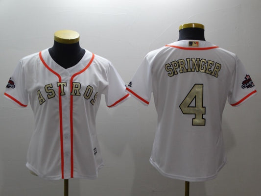 women Houston Astros #4 George Springer Style 2