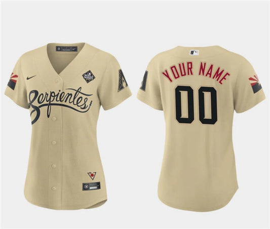 women arizona diamondbacks active player custom gold 2023 world series city connect
