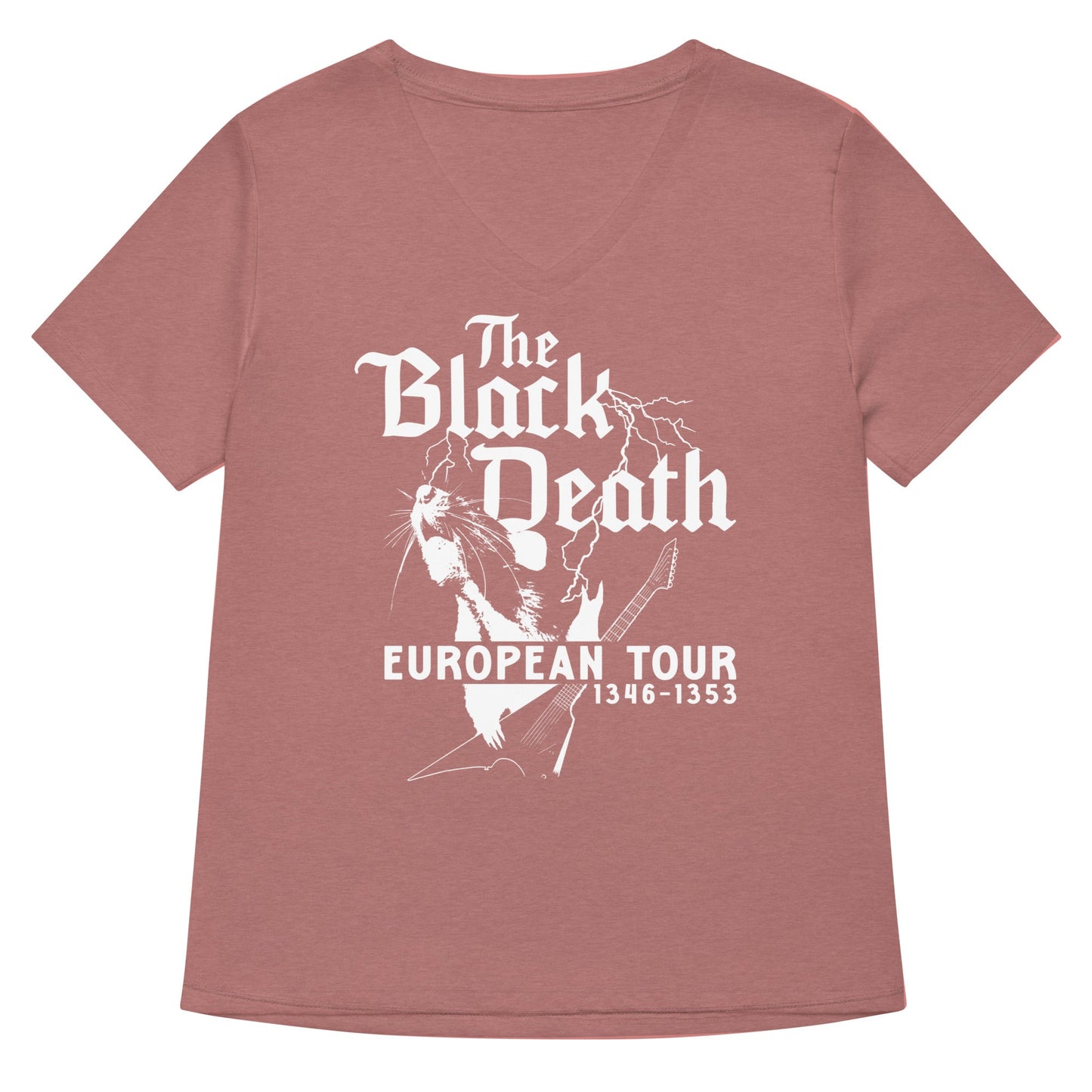 The Black Death European Tour Women's V-Neck Tee
